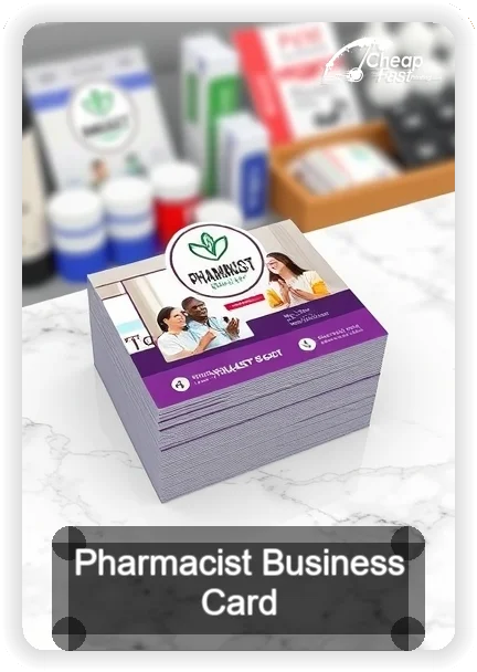 Pharmacist business card design sample