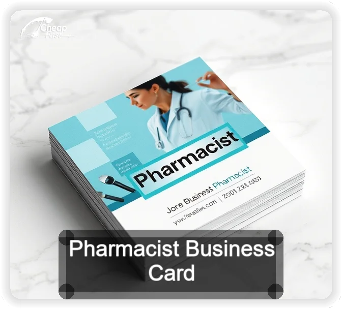 Pharmacist business card design sample