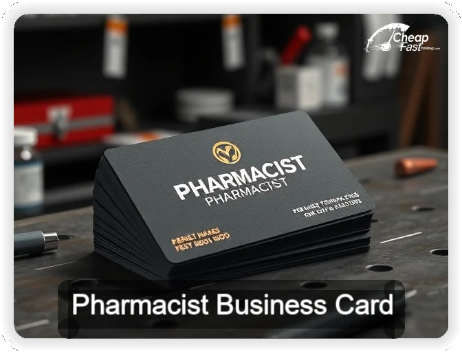 Pharmacist business card design sample