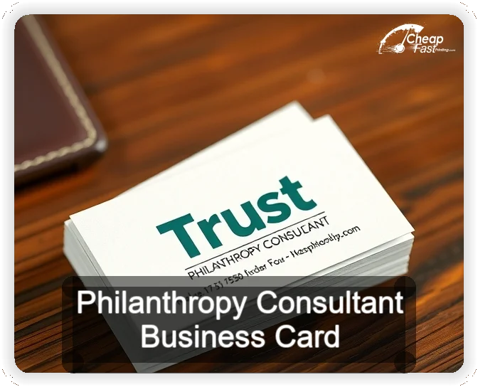 Philanthropy Consultant business card design sample