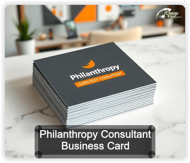 Philanthropy Consultant business card design sample