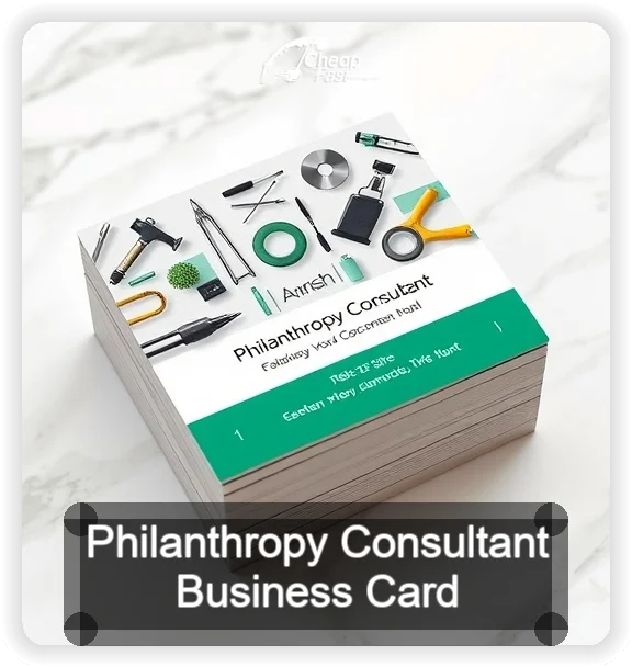 Philanthropy Consultant business card design sample