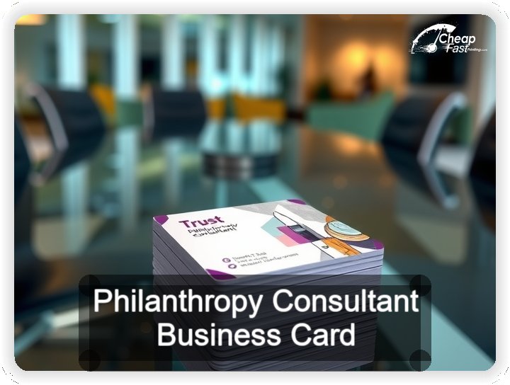 Philanthropy Consultant business card design sample