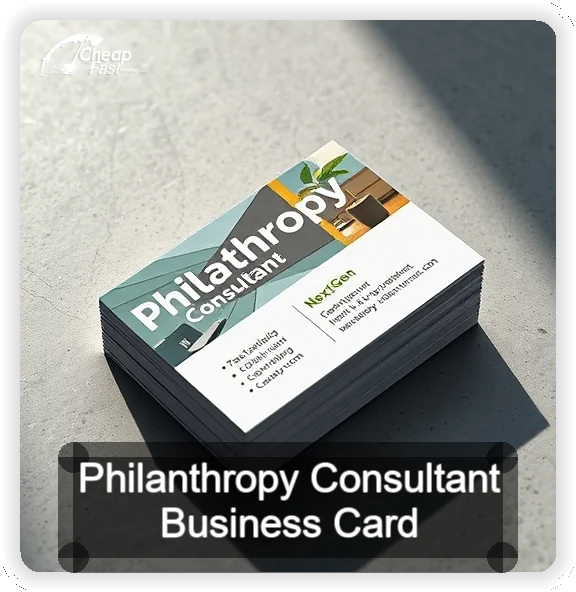 Philanthropy Consultant business card design sample