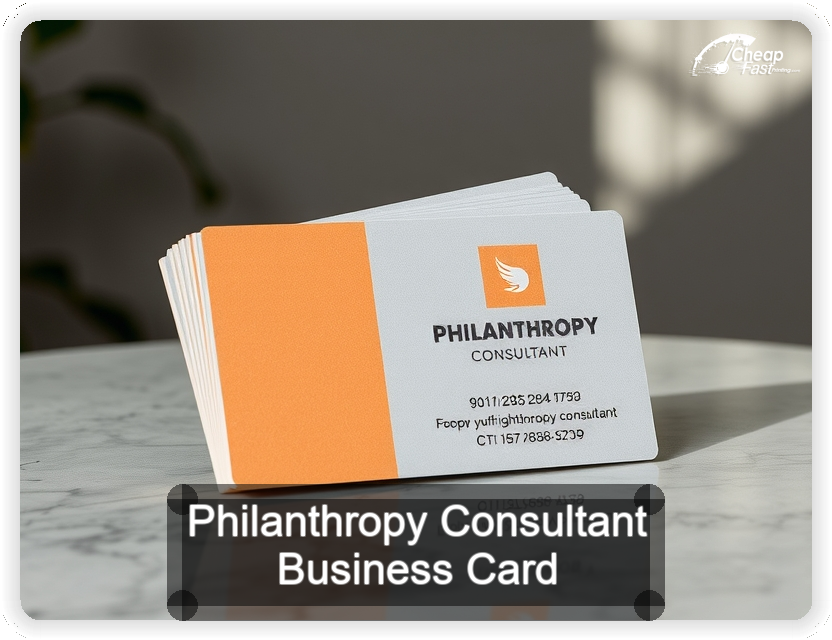 Philanthropy Consultant business card design sample