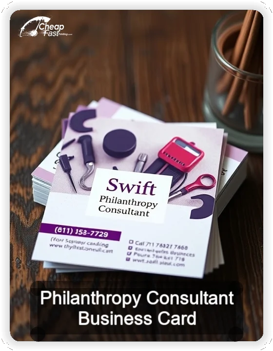 Philanthropy Consultant business card design sample