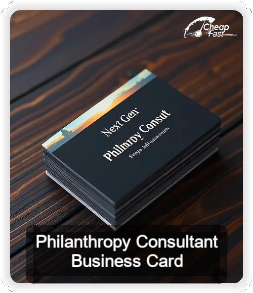 Philanthropy Consultant business card design sample
