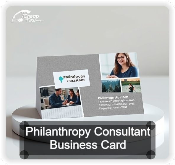 Philanthropy Consultant business card design sample