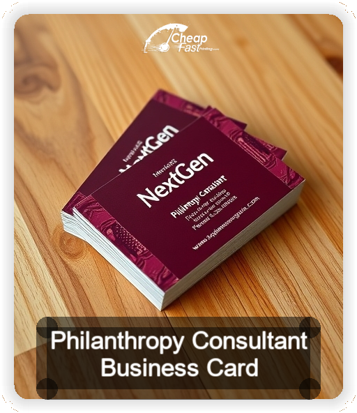 Philanthropy Consultant business card design sample