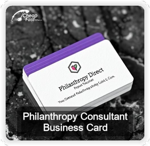 Philanthropy Consultant business card design sample