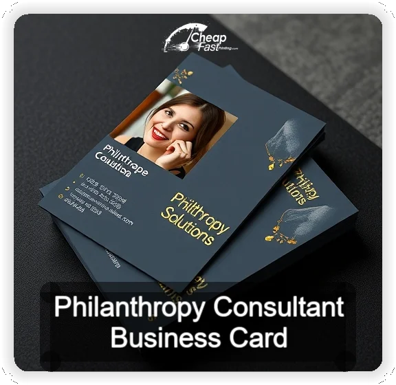 Philanthropy Consultant business card design sample