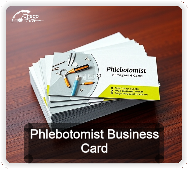 Phlebotomist business card design sample