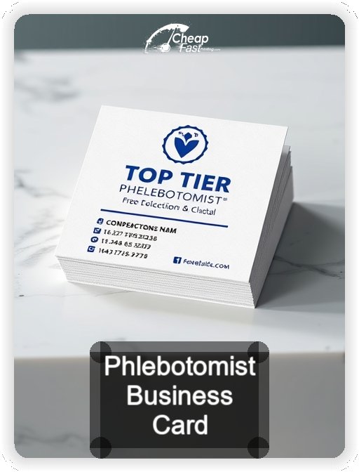 Phlebotomist business card design sample