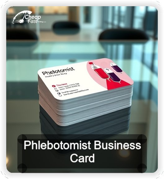 Phlebotomist business card design sample