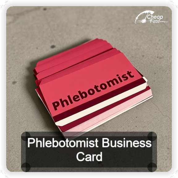Phlebotomist business card design sample