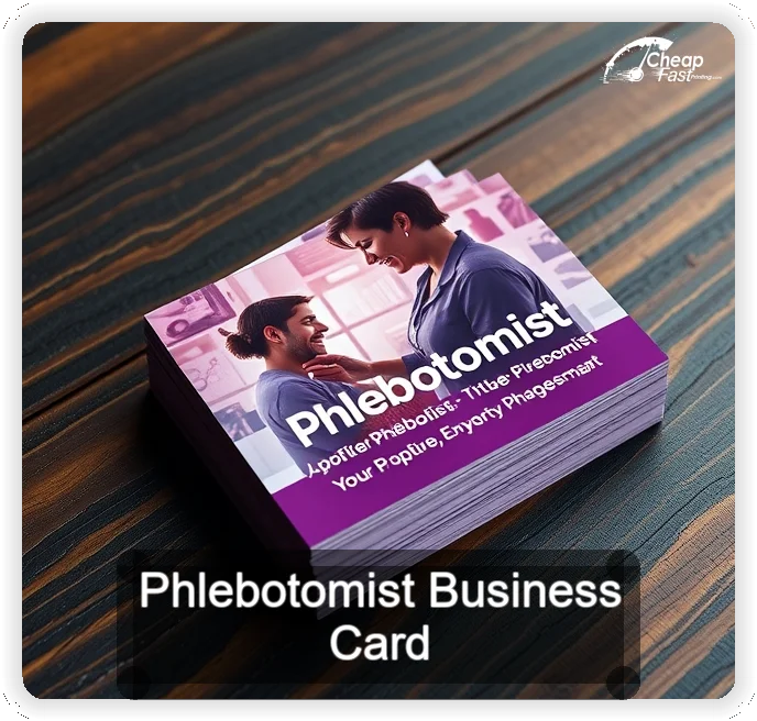 Phlebotomist business card design sample