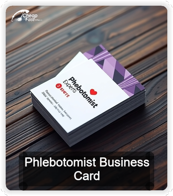 Phlebotomist business card design sample