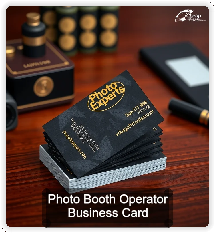 Photo Booth Operator business card design sample
