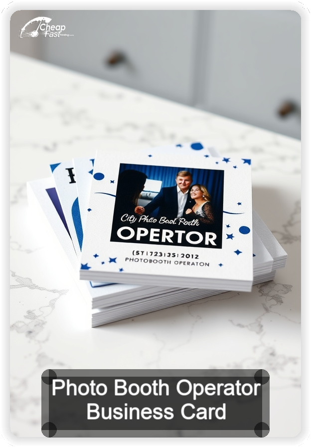 Photo Booth Operator business card design sample