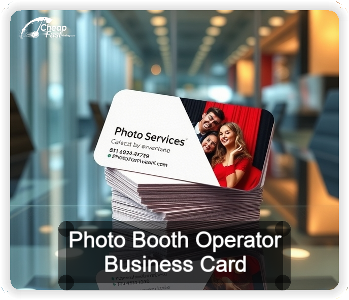 Photo Booth Operator business card design sample