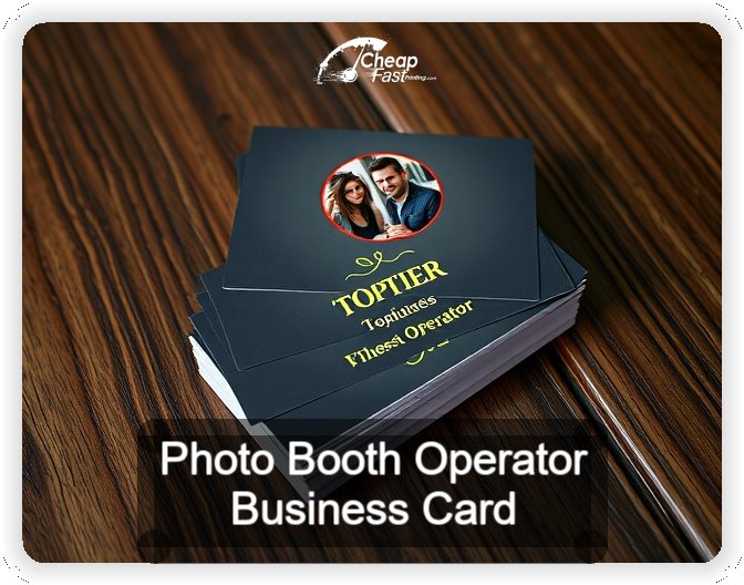 Photo Booth Operator business card design sample