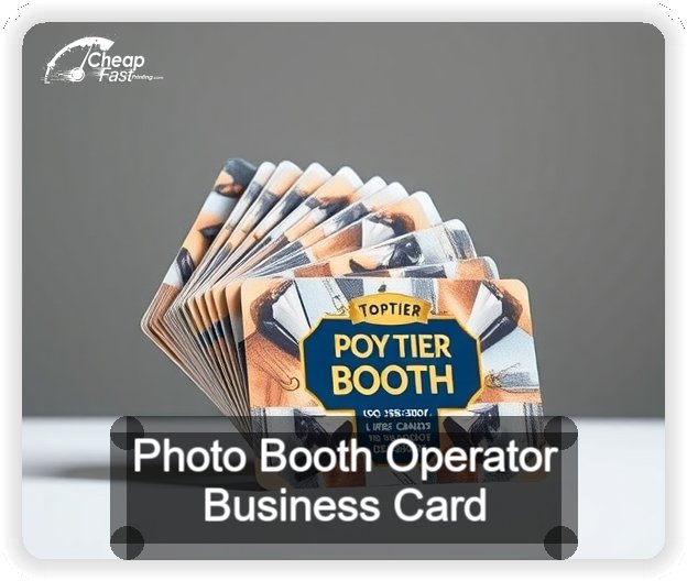 Photo Booth Operator business card design sample