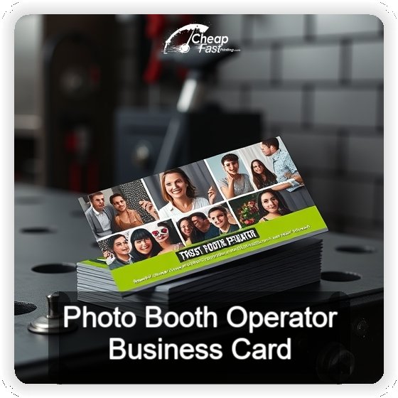 Photo Booth Operator business card design sample