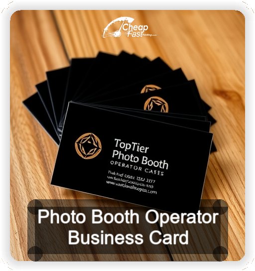 Photo Booth Operator business card design sample