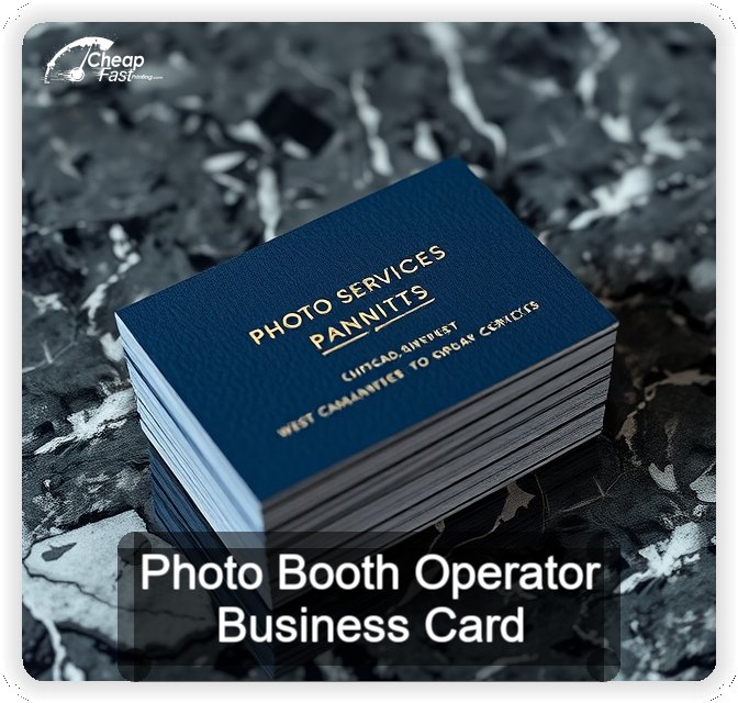 Photo Booth Operator business card design sample
