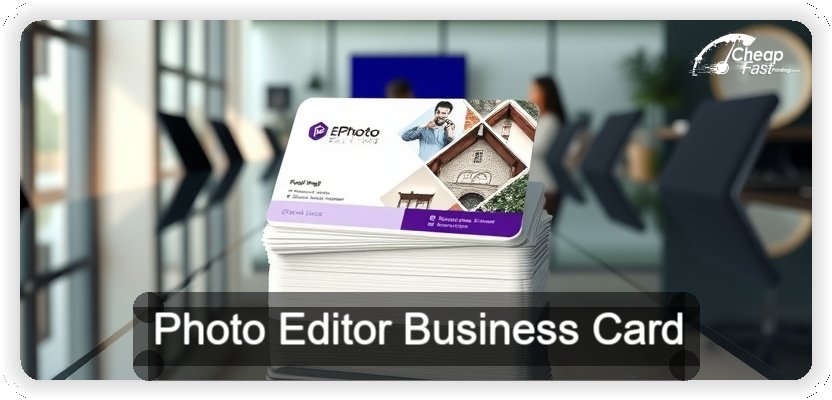 Photo Editor business card design sample