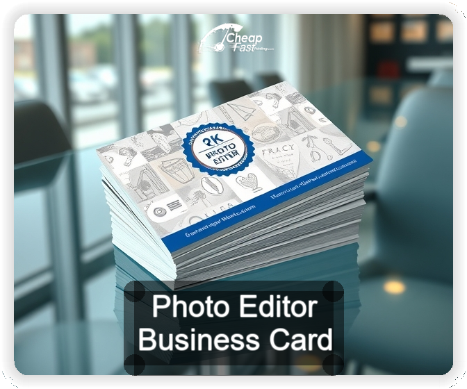 Photo Editor business card design sample