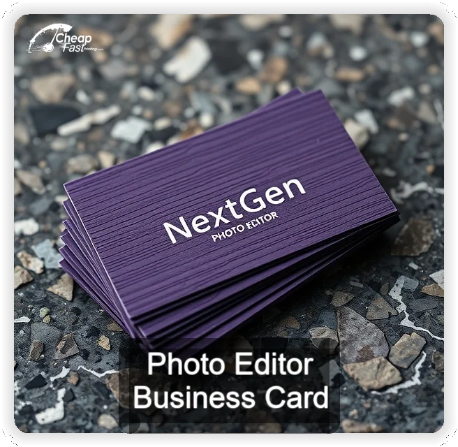 Photo Editor business card design sample