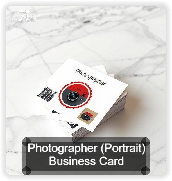 Photographer Portrait business card design sample