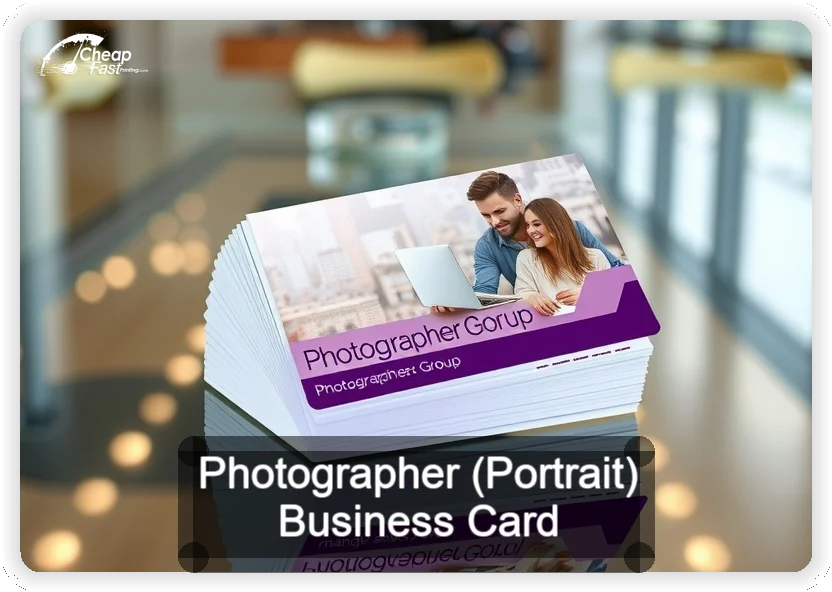 Photographer Portrait business card design sample