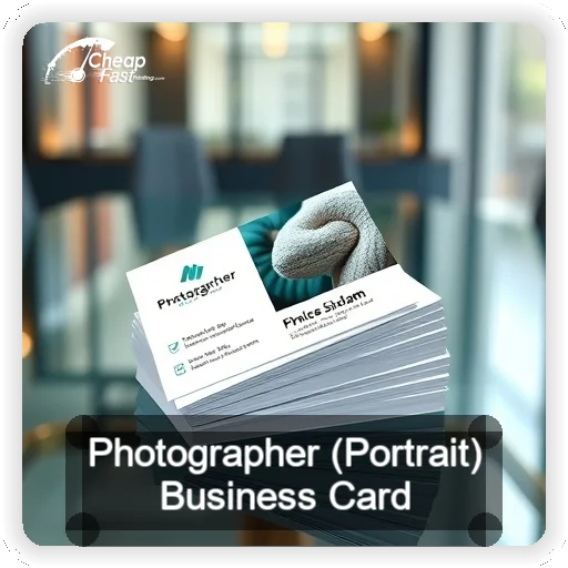 Photographer Portrait business card design sample