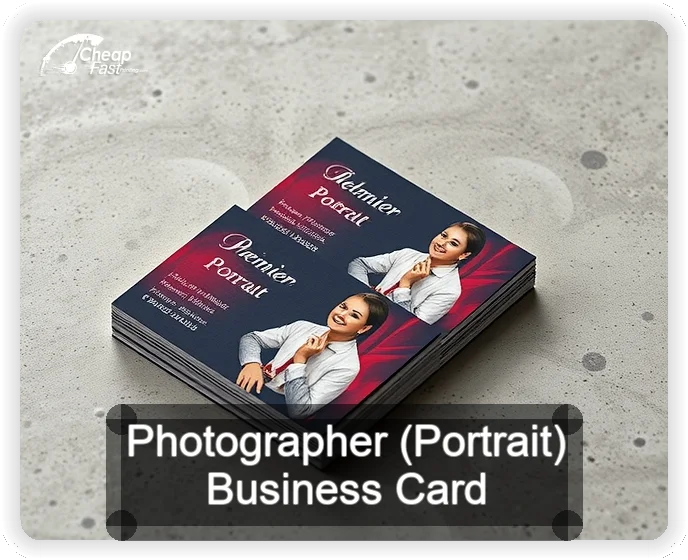 Photographer Portrait business card design sample