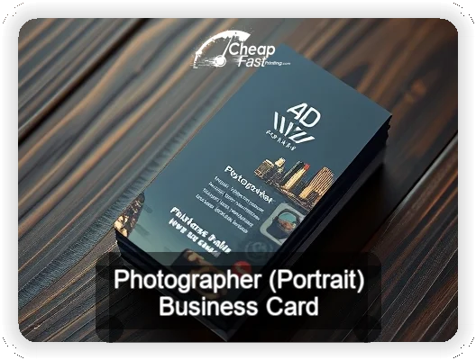 Photographer Portrait business card design sample