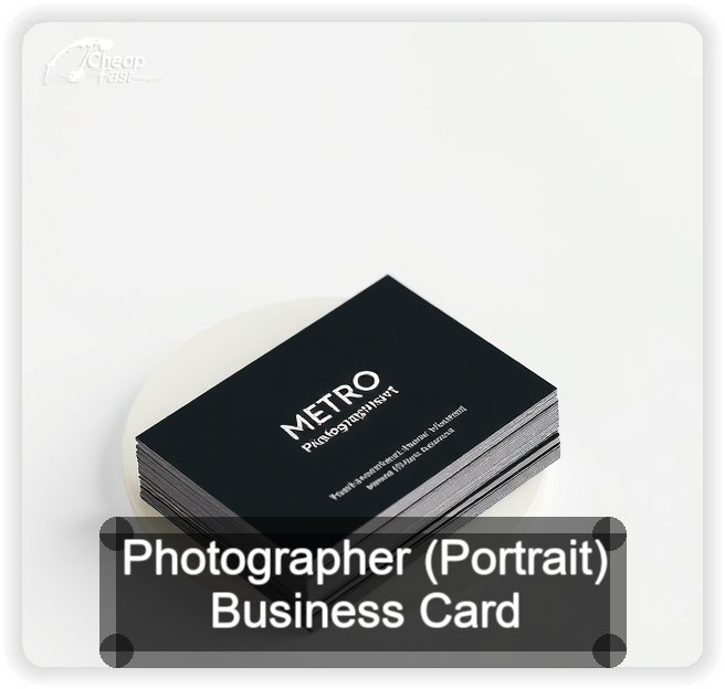 Photographer Portrait business card design sample