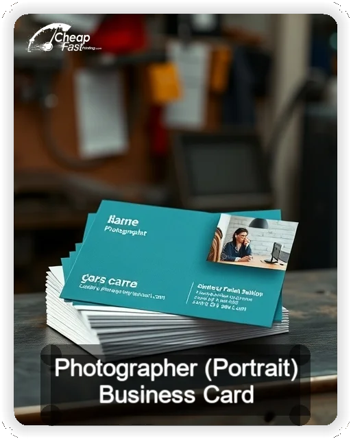 Photographer Portrait business card design sample