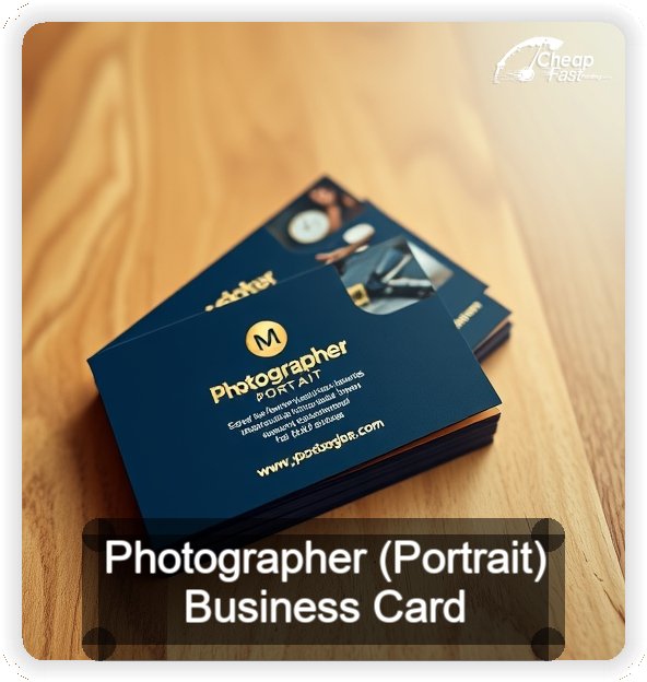 Photographer Portrait business card design sample
