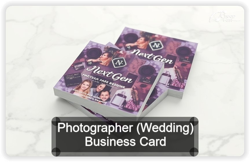 Photographer Wedding business card design sample