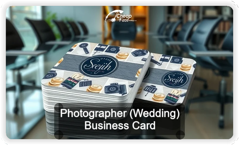 Photographer Wedding business card design sample
