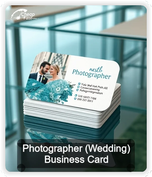 Photographer Wedding business card design sample