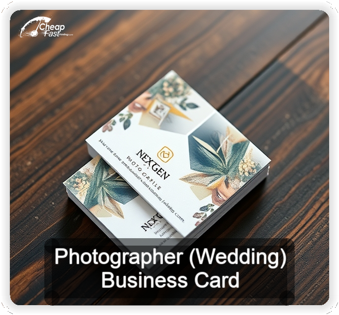 Photographer Wedding business card design sample