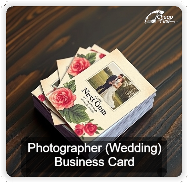 Photographer Wedding business card design sample