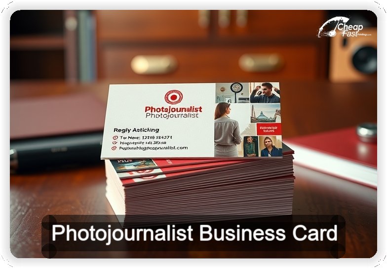 Photojournalist business card design sample