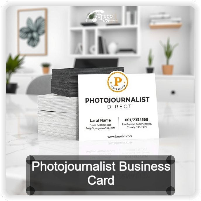 Photojournalist business card design sample