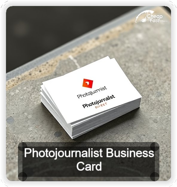 Photojournalist business card design sample