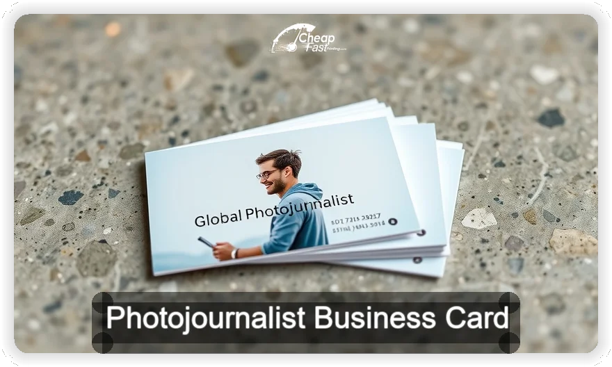 Photojournalist business card design sample
