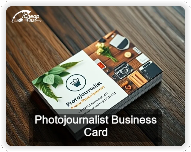 Photojournalist business card design sample